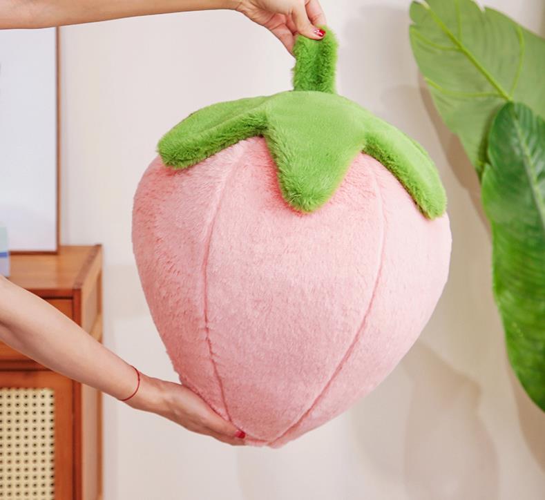 Beautiful Pink Strawberry Plush Toy Cute And Soft Strawberry Stuffed Toys Pillow 11