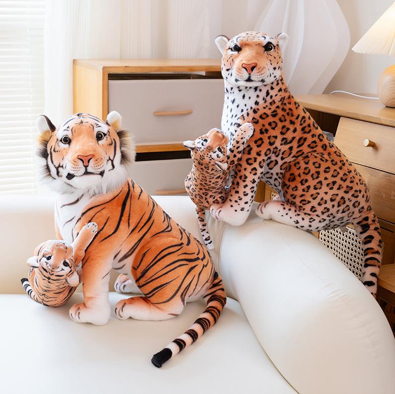 Lifelike Wild Animals Lion Plush Toys Simulation Forest Animal Giant Size Tiger Stuffed Toys 9