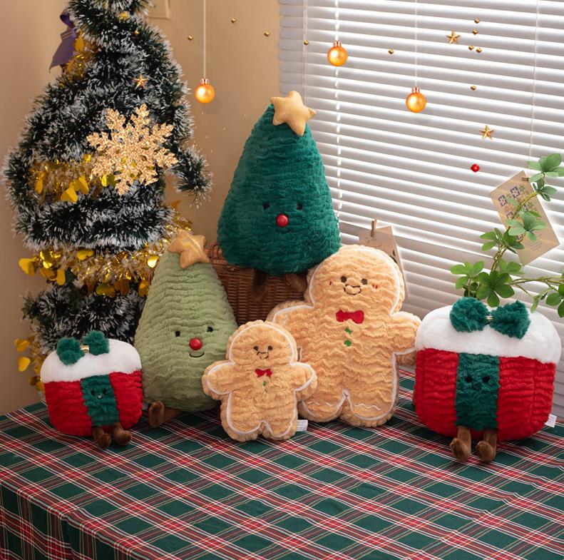 Creative Christmas Gingerbread Man Doll Chirstmas Tree Stuffed Toys Holiday Party Gifts 8