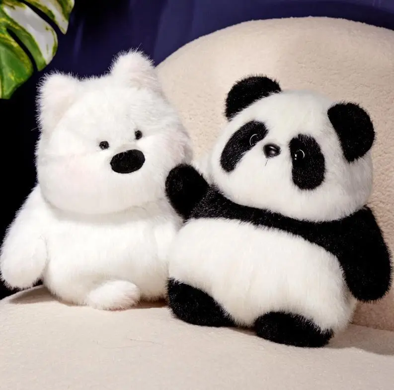 Cute White Bear Stuffed Animal Toys Panda Plush Toy Fat Pillows Baby Doll 1