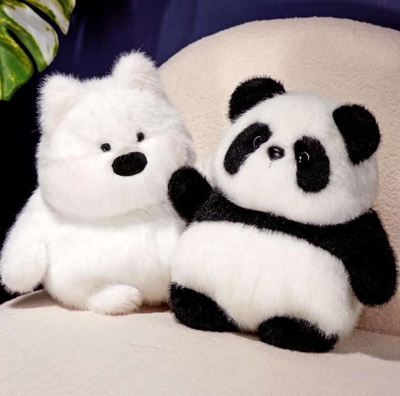 Cute White Bear Stuffed Animal Toys Panda Plush Toy Fat Pillows Baby Doll 8