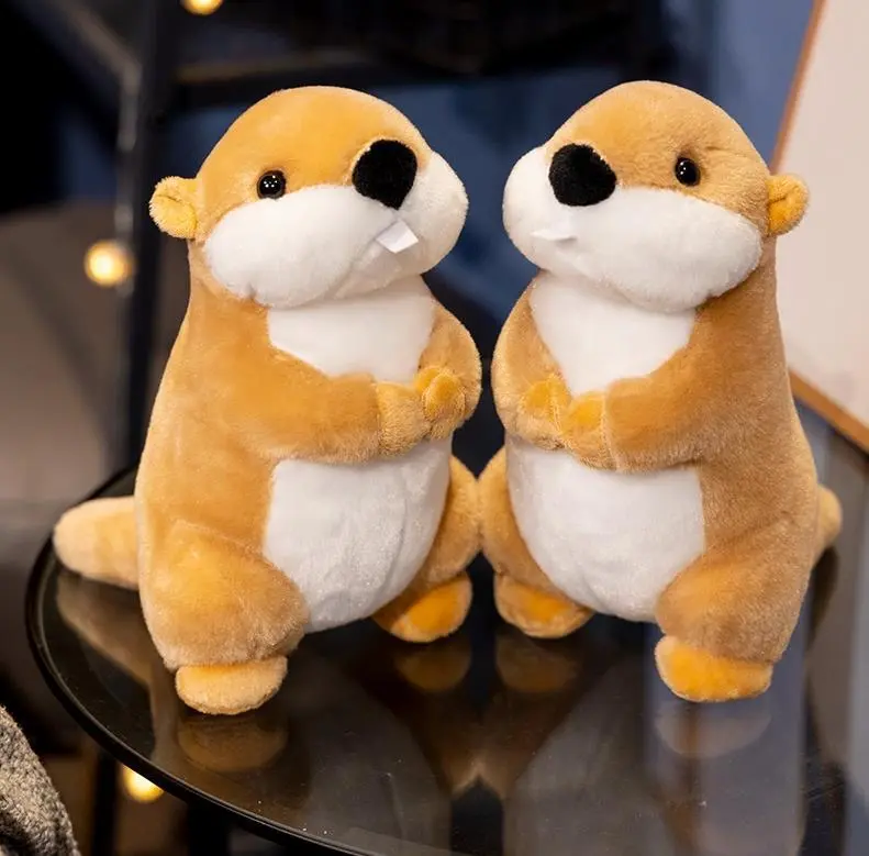 Cute simulation groundhog stuffed animal toys standing plush doll kids plushies 1