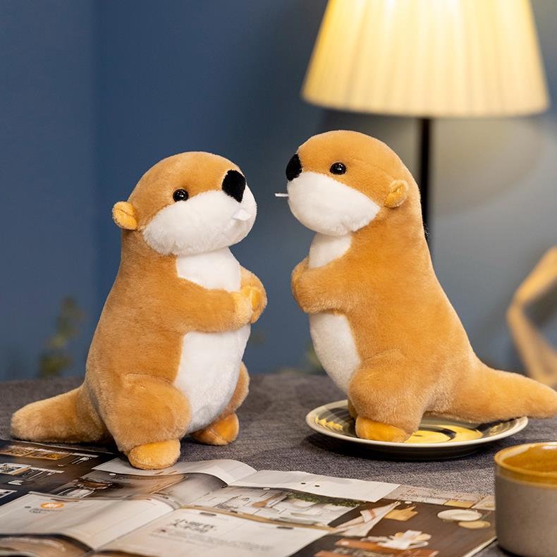 Cute simulation groundhog stuffed animal toys standing plush doll kids plushies 12