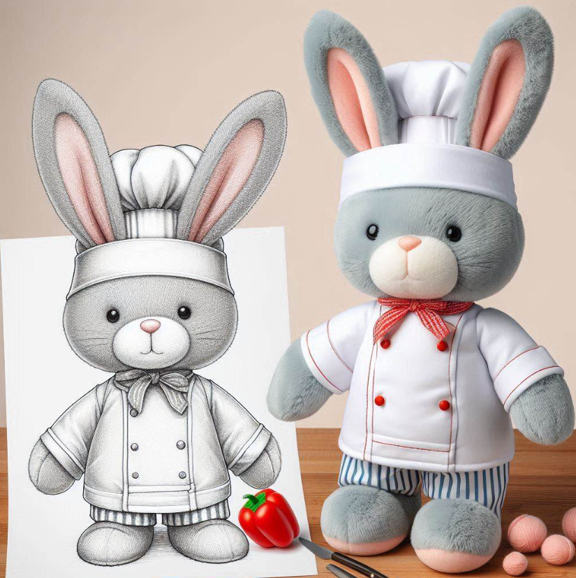 Custom stuffed plush toy custom police bunny doll keychain plush pillow with company logo embroidered. 2