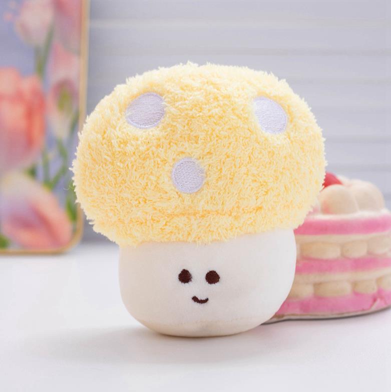 Small Size Cute Mushroom Plush Keychain Stuffed Toys Colourful Mushroon Plush Toy 12