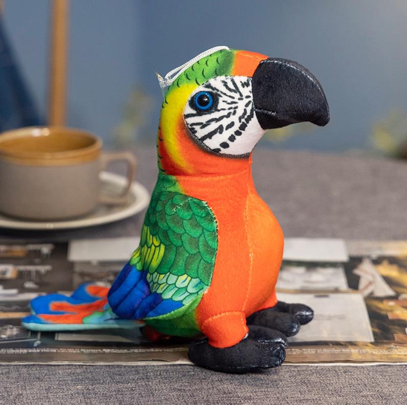 Imitation Parrot Stuffed Animal Toys Wild Animals Doll Bird Plush Toy Kids Gifts 7