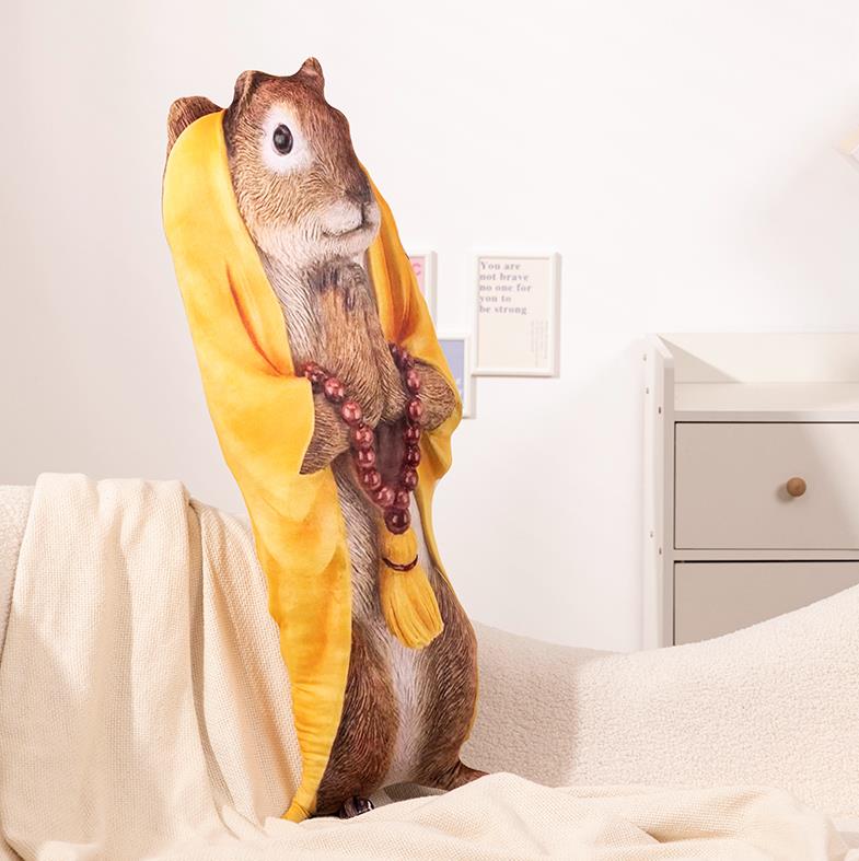 Lifelike Wolf Stuffed Plush Toy With Cloth Printing Wolf Long Pillows Sofa Bed Cushion 8