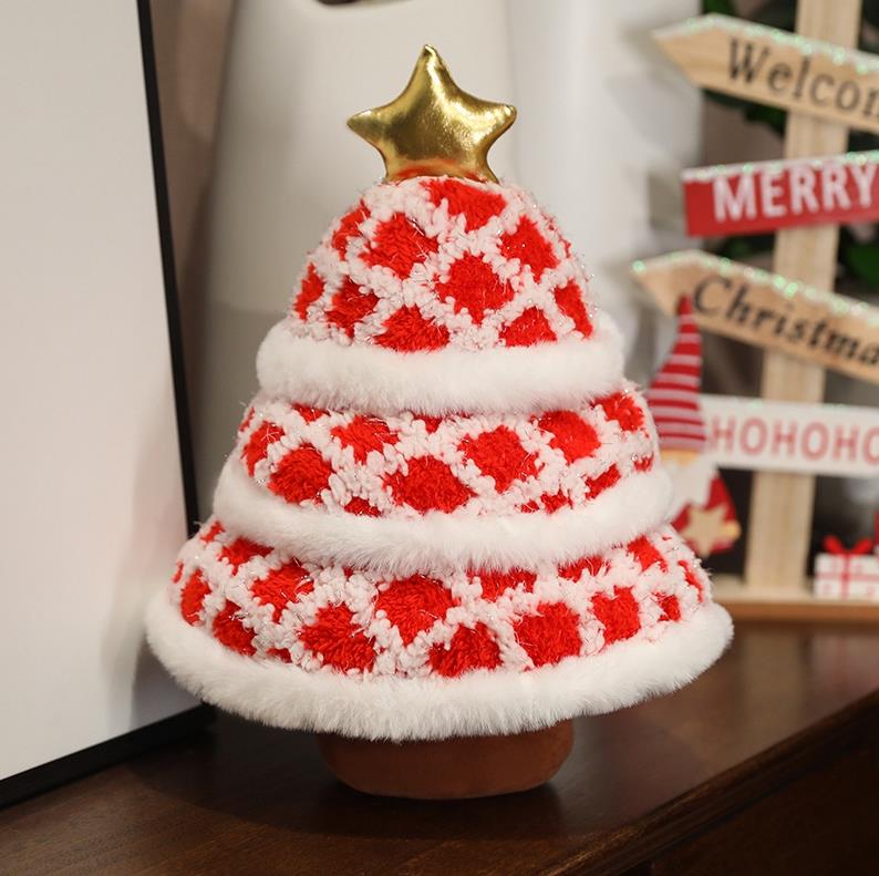 New Design Colourful Christmas Tree Plush Toy Children Kids Holiday Gifts Party Decoration 13