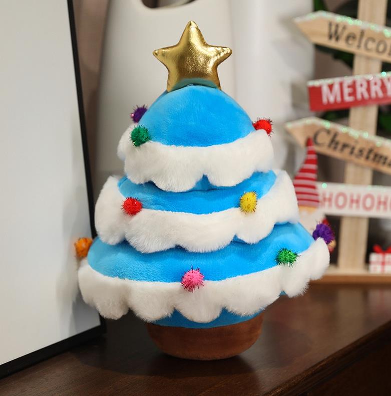 New Design Colourful Christmas Tree Plush Toy Children Kids Holiday Gifts Party Decoration 11