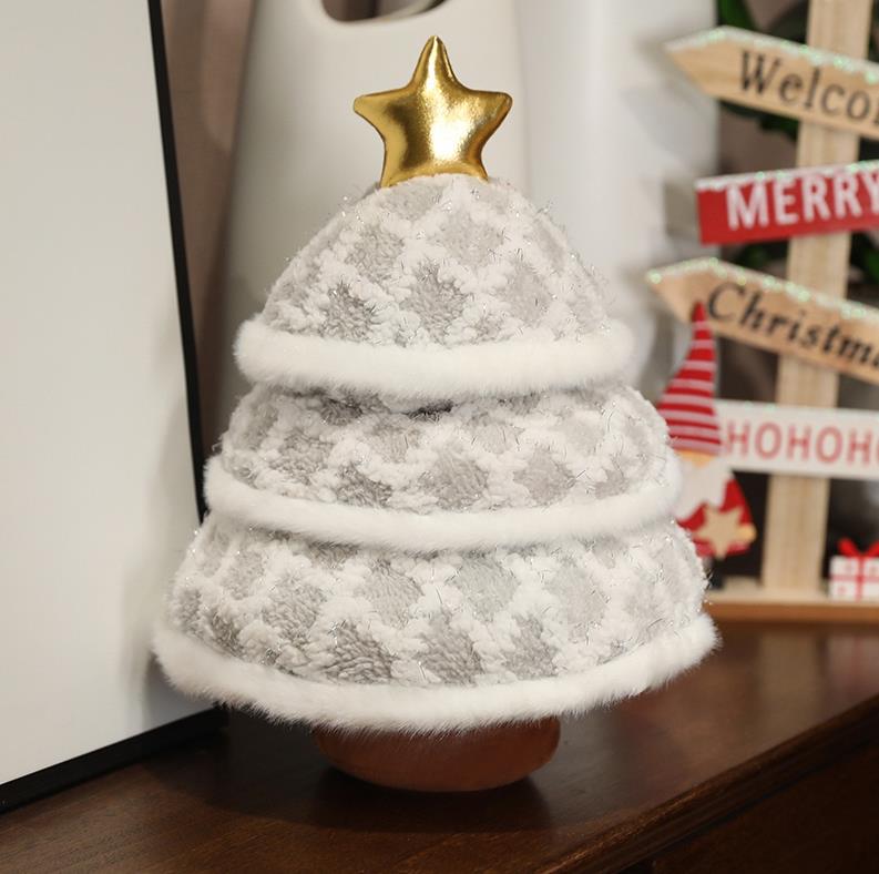 New Design Colourful Christmas Tree Plush Toy Children Kids Holiday Gifts Party Decoration 8