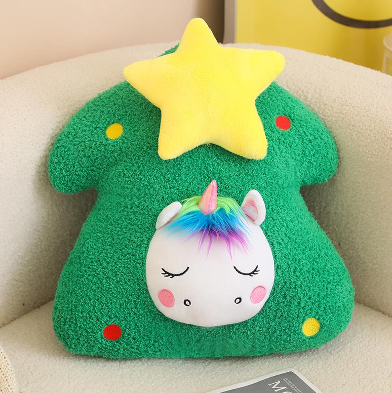 Creative Christmas Tree Plush Pillow Unicorn Elk Santa Claus Stuffed Toys Home Deocration 7