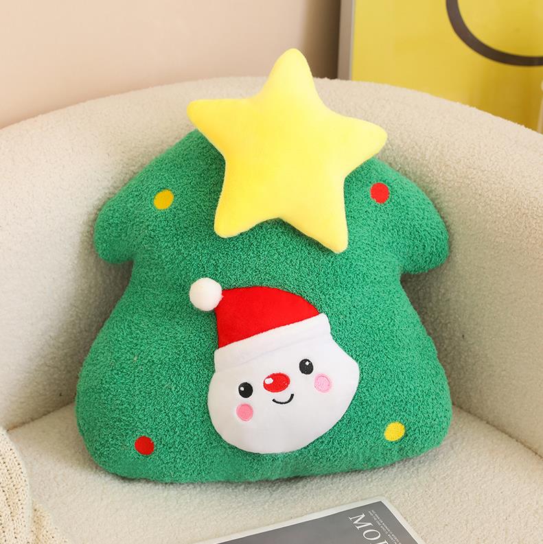 Creative Christmas Tree Plush Pillow Unicorn Elk Santa Claus Stuffed Toys Home Deocration 9