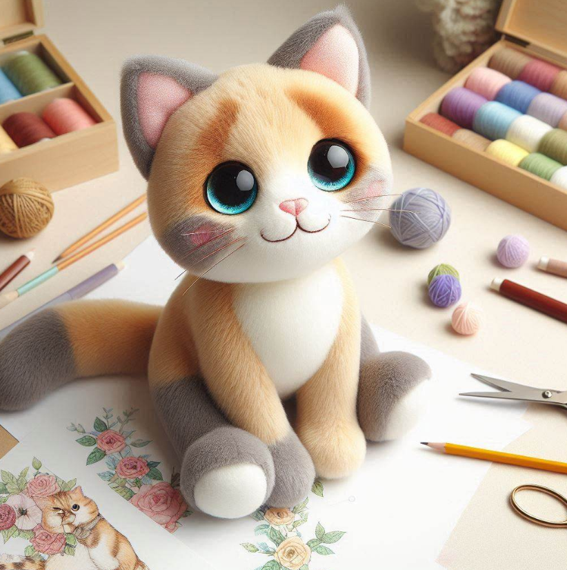 Custom stuffed plush toy custom pudding cat doll keychain plush pillow with company logo embroidered. 2