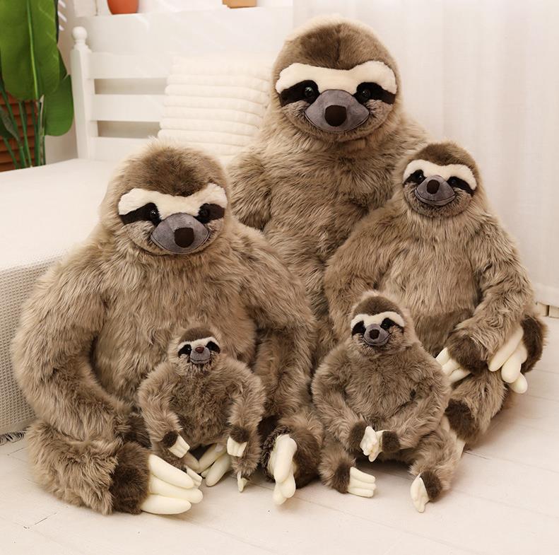 Wholesale Cuddly Custom Baby Stuffed Sloth Plush Toys Maned Sloth Stuffed Wild Animal doll 12