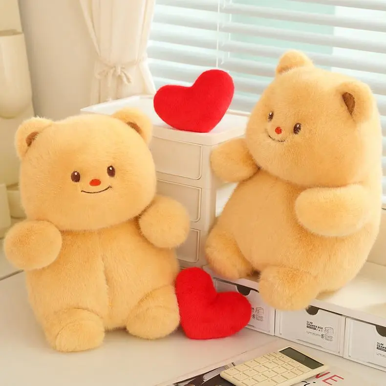 Lovely Teddy Bear With Red Heart Plush Toy Stuffed fluffy Bears Doll Plushie 1