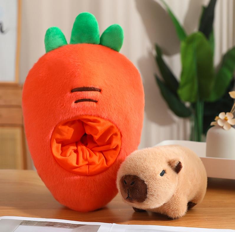 Creative Banana Capybara Stuffed Pillows Soft Carrot Capybara Plush Toy Animal Dolls 12