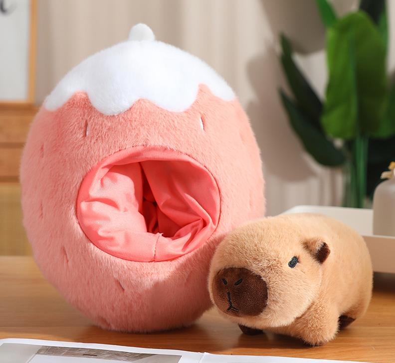 Creative Banana Capybara Stuffed Pillows Soft Carrot Capybara Plush Toy Animal Dolls 13