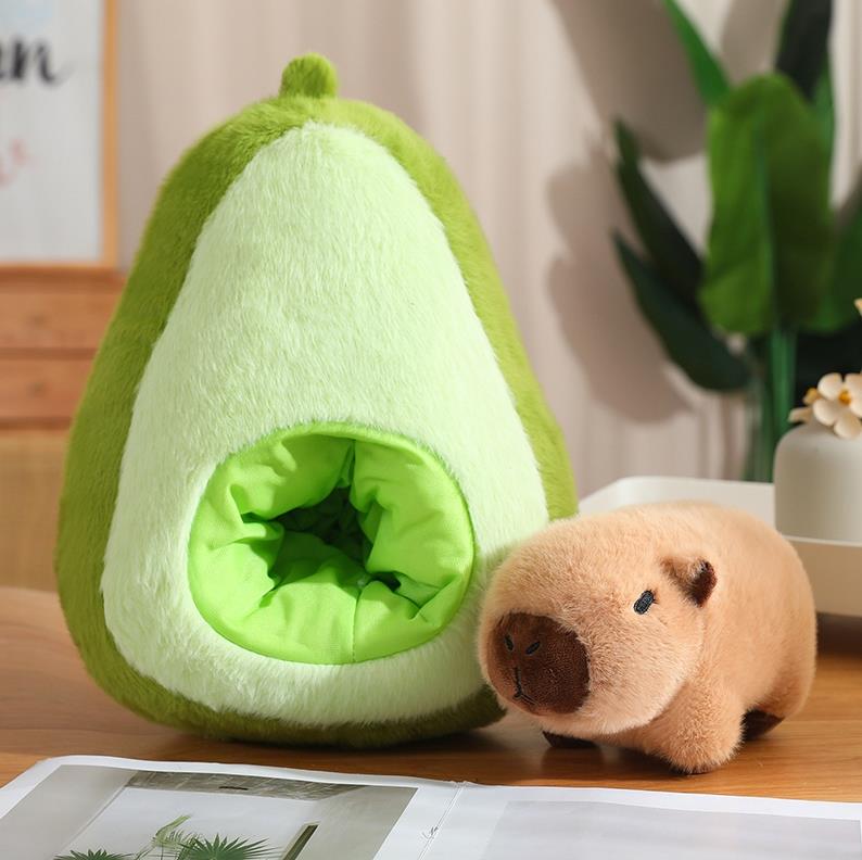 Creative Banana Capybara Stuffed Pillows Soft Carrot Capybara Plush Toy Animal Dolls 11
