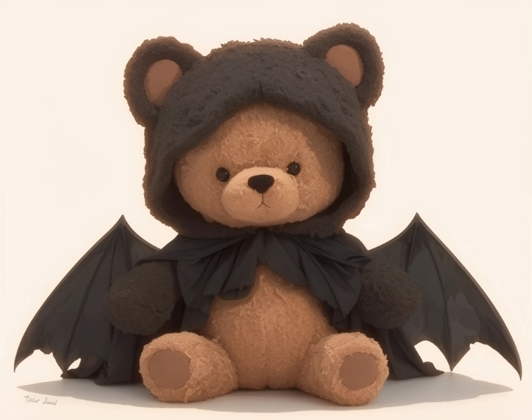 Festival Gift Halloween Bear Bat Plush Stuffed Animal Toy Custom Plush Toy 25cm Doll 10