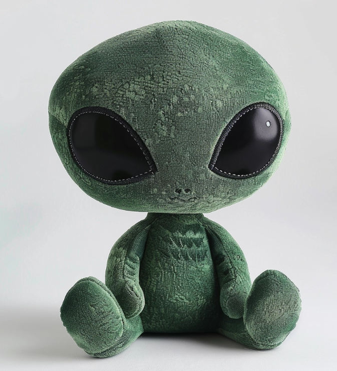 Peluche personalizado de 20 cm, diseño propio, extraterrestre verde. 12