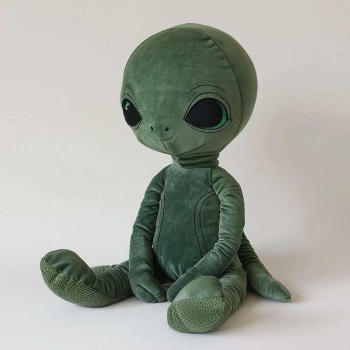 Peluche personalizado de 20 cm, diseño propio, extraterrestre verde. 9