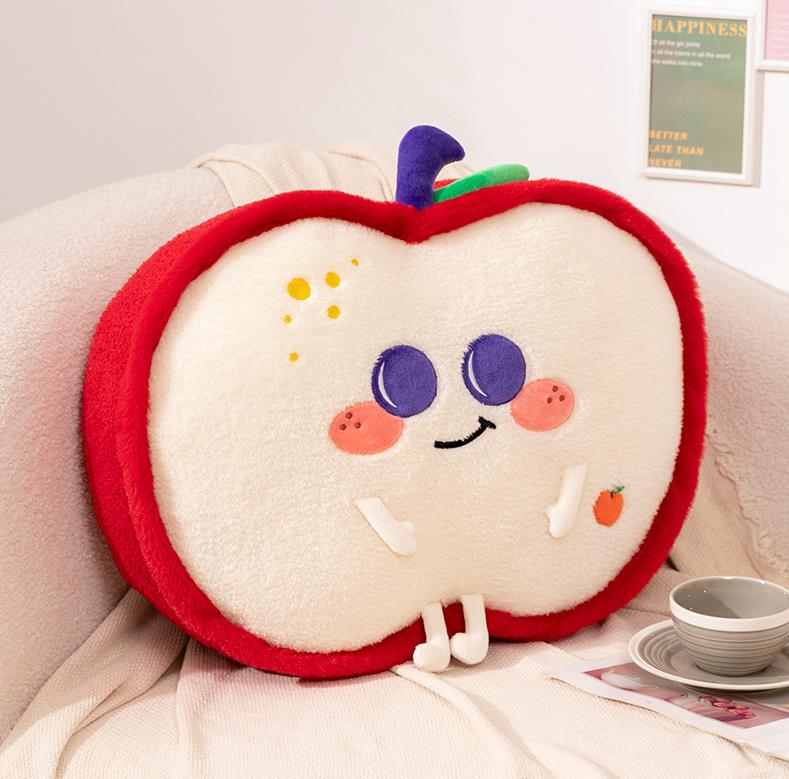 Peluche de mango, pera, manzana y limón de colores, con forma de fruta de dibujos animados. 11