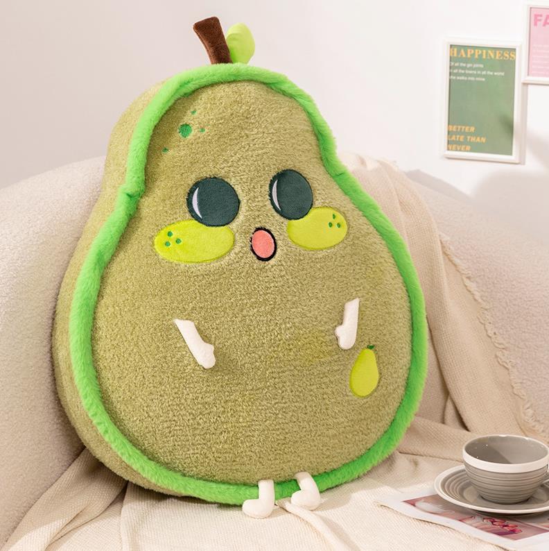 Peluche de mango, pera, manzana y limón de colores, con forma de fruta de dibujos animados. 13