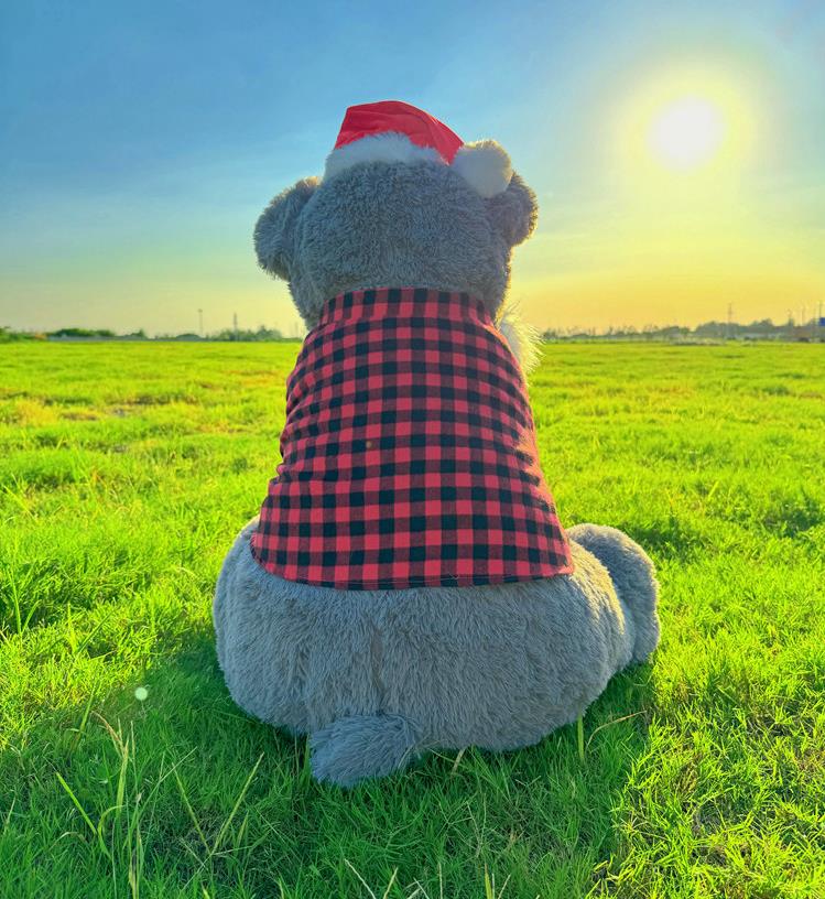 Creative Christmas Schnauzer Dog Figure Stuffed Animal Toys Plush Animals Doll Plushie 6