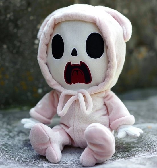 Organic Cotton Plush Toys Halloween Gift Decoration Plush Dolls Custom Ghost Face Plush 8