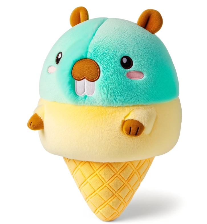 Kawaii Ice Cream Capybara Plush Stuffed Animal Toy New Plush Custom 20cm Cotton Doll 11