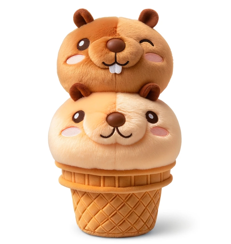 Kawaii Ice Cream Capybara Plush Stuffed Animal Toy New Plush Custom 20cm Cotton Doll 10