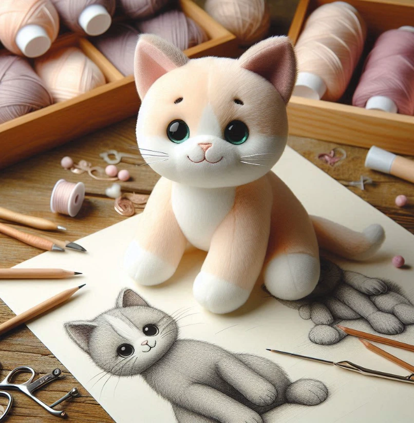 Custom stuffed plush toy custom cat doll keychain plush pillow with company logo embroidered. 1