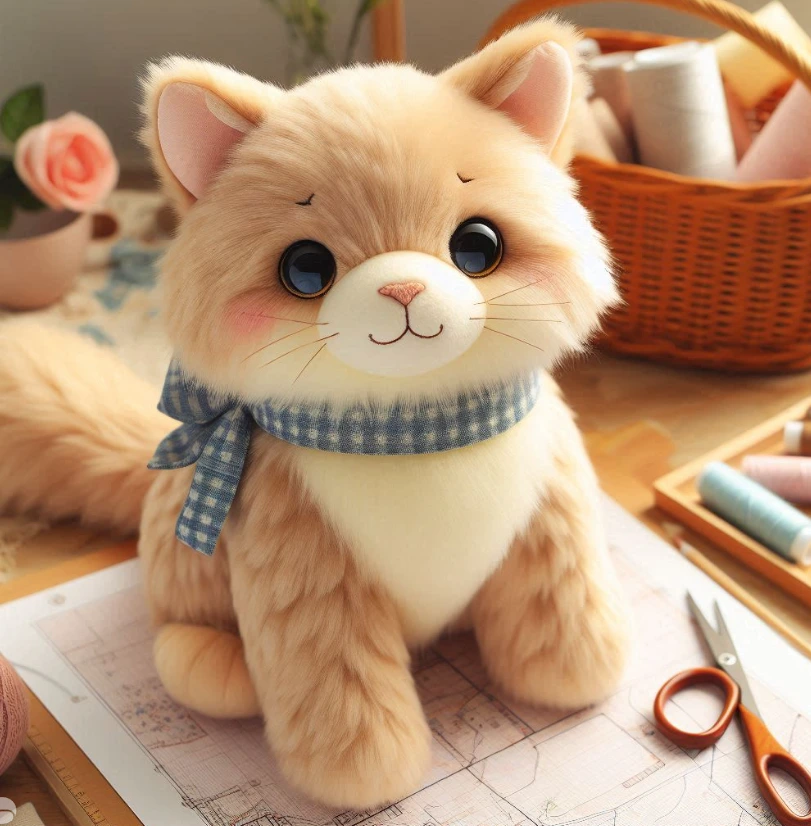 Custom stuffed plush toy custom cat doll keychain plush pillow with company logo embroidered.1 1