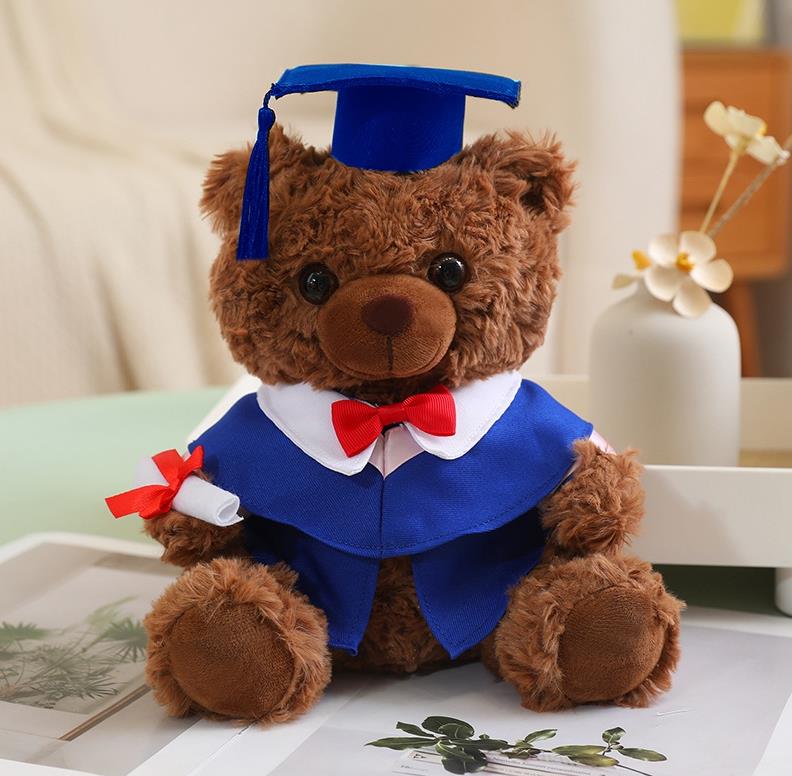 Customize Creative Stuffed Plush Doll Toy Cute Hat Doctor Teddy Bear Plush Doll Graduation Gifts 8