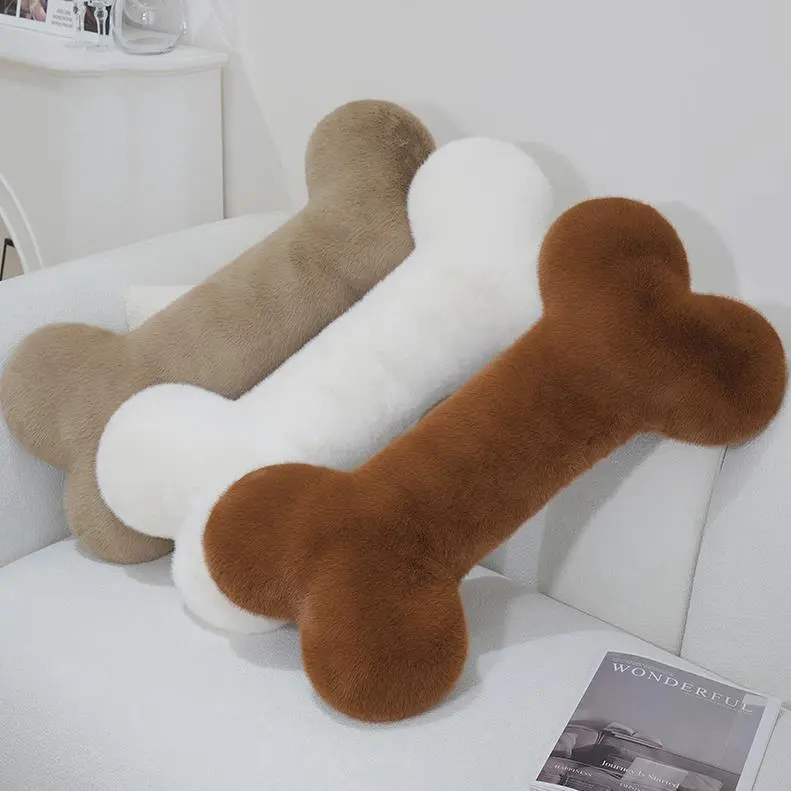 Производитель: Плюшевая подушка в форме собачьей кости, мягкая длинная подушка для украшения дома и кровати. 1