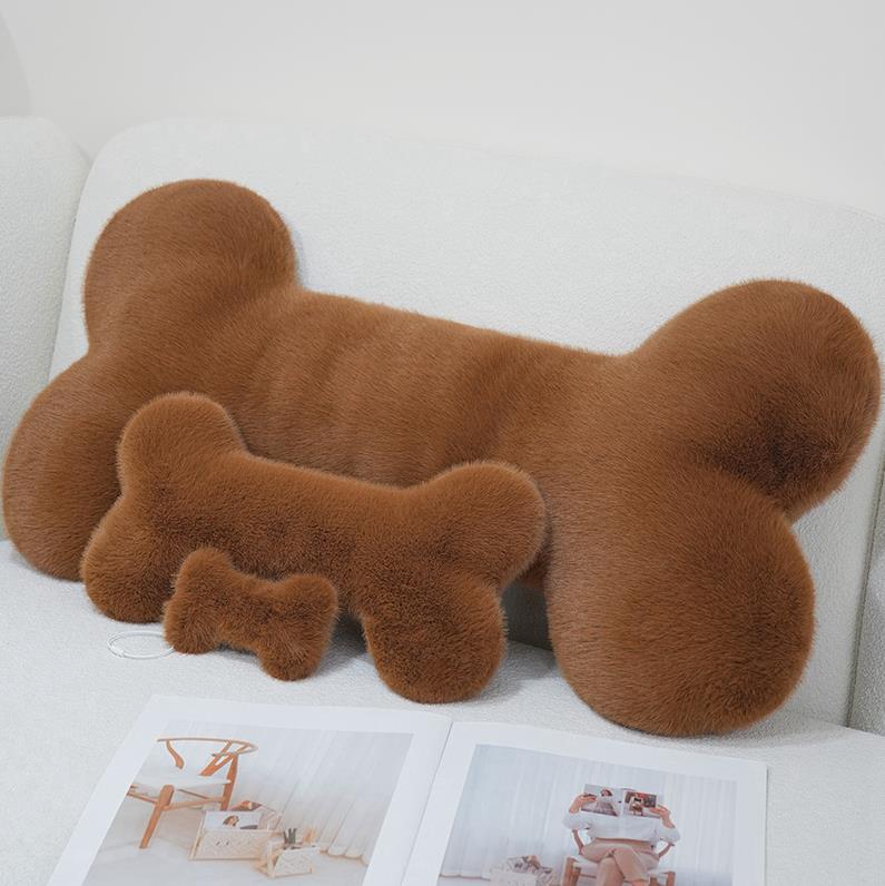 Производитель: Плюшевая подушка в форме собачьей кости, мягкая длинная подушка для украшения дома и кровати. 10
