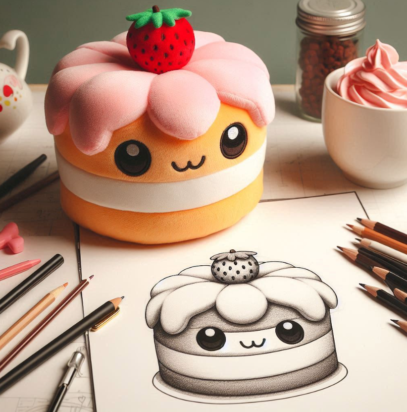 Custom stuffed plush toy custom cake doll keychain plush pillow with company logo embroidered. 5