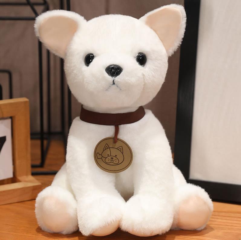 Супермилая плюшевая игрушка в виде шнауцера, чихуахуа и хаски, реалистичная плюшевая собачка. 12