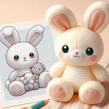 Custom stuffed plush toy custom bunny doll keychain plush pillow with company logo embroidered. 1