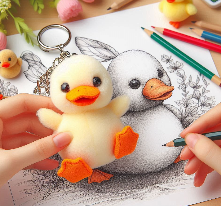 Custom stuffed plush toy custom Fawn doll keychain plush pillow with company logo embroidered. 3