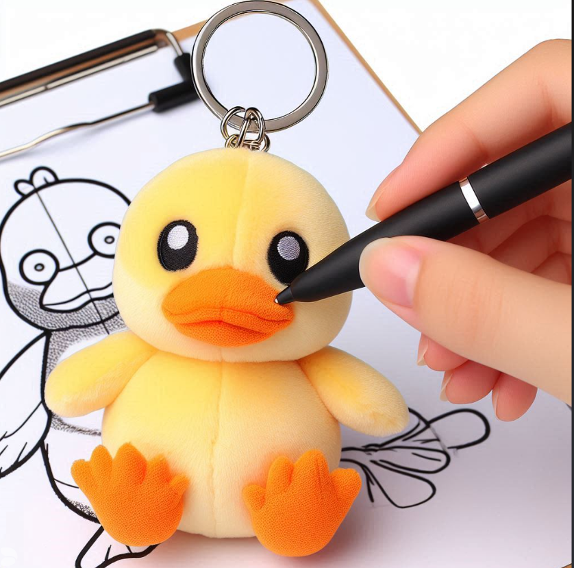 Custom stuffed plush toy custom Fawn doll keychain plush pillow with company logo embroidered. 5