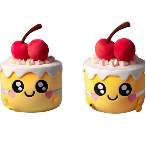 Logo Embroidery Mood Food Plush Doll Custom 20cm Cake Plush Custom Plush Pillow 6