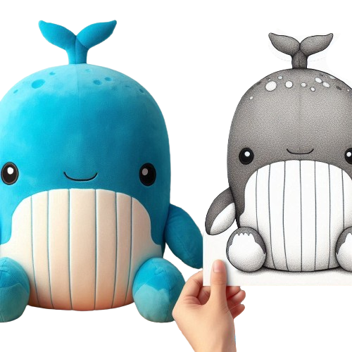 Kawaii Stuffed Animal Toys for Babies Whale Plush Pillow Custom Plush Doll 7
