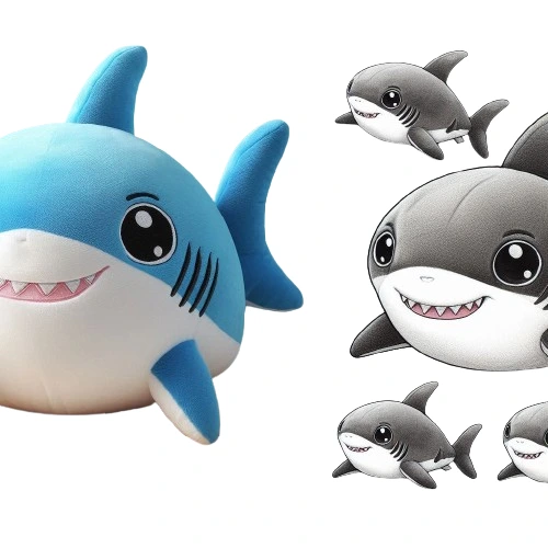 Make Your Own Stuffed Animal Shark Whale Plush Toy Custom Plush Shark Toy 1