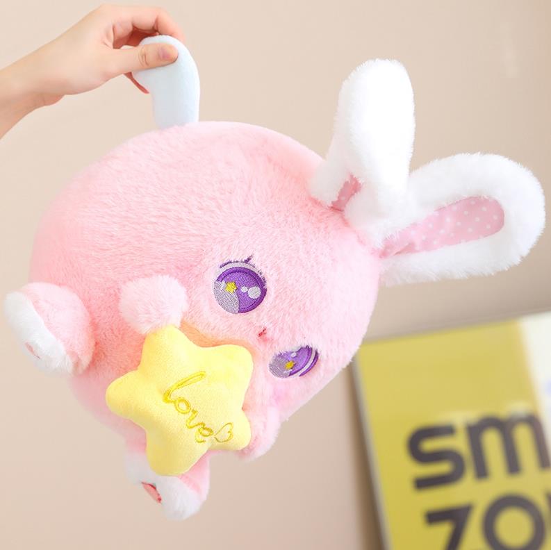 Peluche lapin rose personnalisée, douce et confortable, avec cœur 12