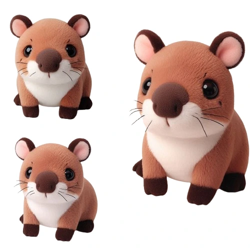 Kawaii Stuffed Animals Beaver Capybara Plush Doll Toy Custom Made Plush Toys 1