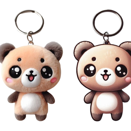 Logo Embroidery Company Promotional Stuffed Animal Keychain Plush Toy Bear Plush Keychain Custom 9
