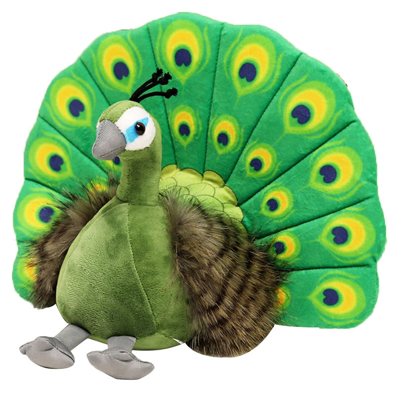 Stuffed plush simulation cute peacock custom peacock animal toys 1