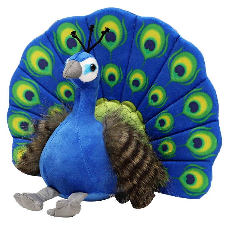 Stuffed plush simulation cute peacock custom peacock animal toys 3