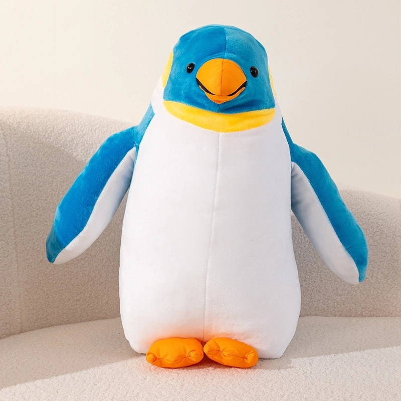 Eco friendly Custom Cute Blue and Black Penguin stuffed animals pillow 1